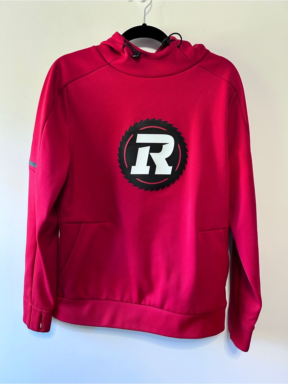Adidas Ottawa REDBLACKS CFL Authentic Sideline Climawarm Hoodie Mens L Football